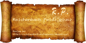 Reichenbach Pelágiusz névjegykártya
